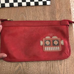 Fossil red clutch